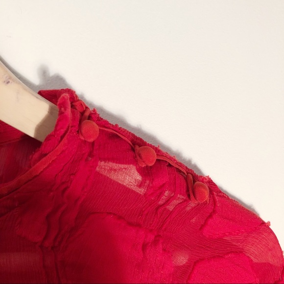 Aritzia Wilfred Le Fou Red Henriette Blouse - Picture 6 of 7
